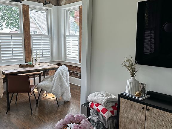 Living room with tall ceilings!
