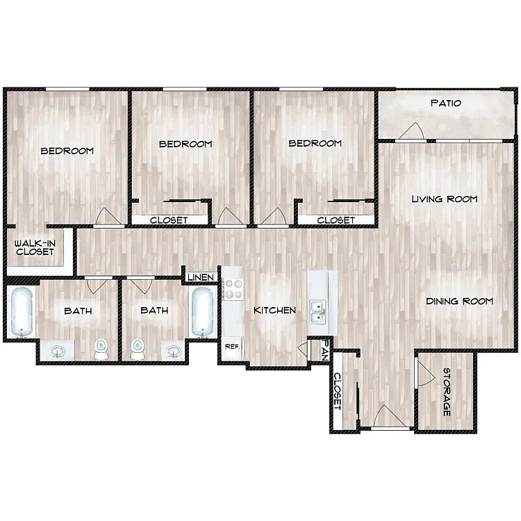 Floor plan 3 Bedroom