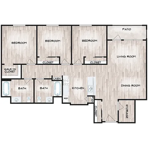 Floor plan 3 Bedroom