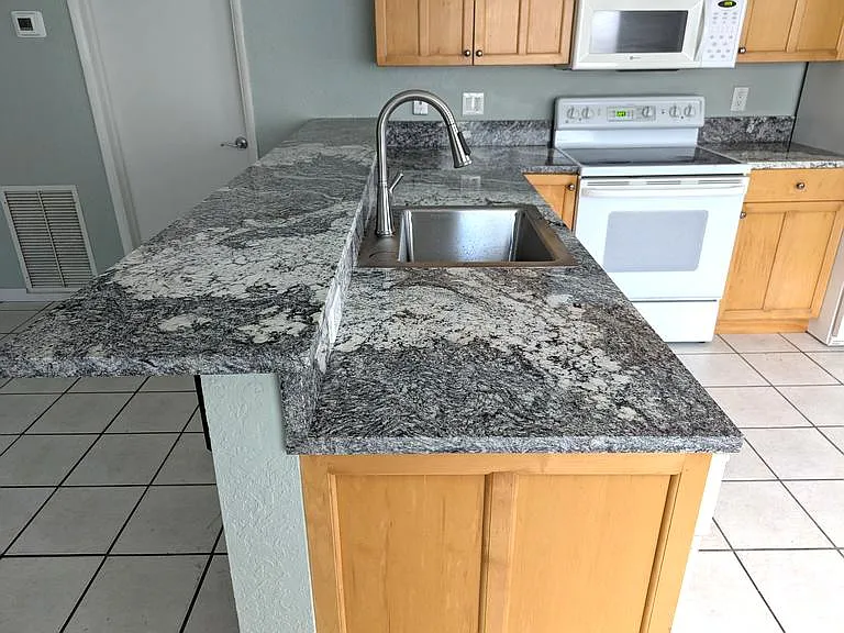 Kitchen granite countertop & wet bar