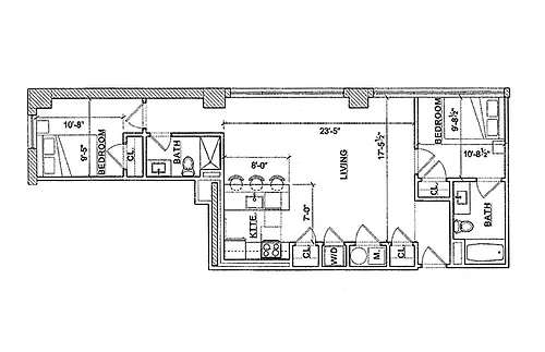 Floor plan Two Bedroom
