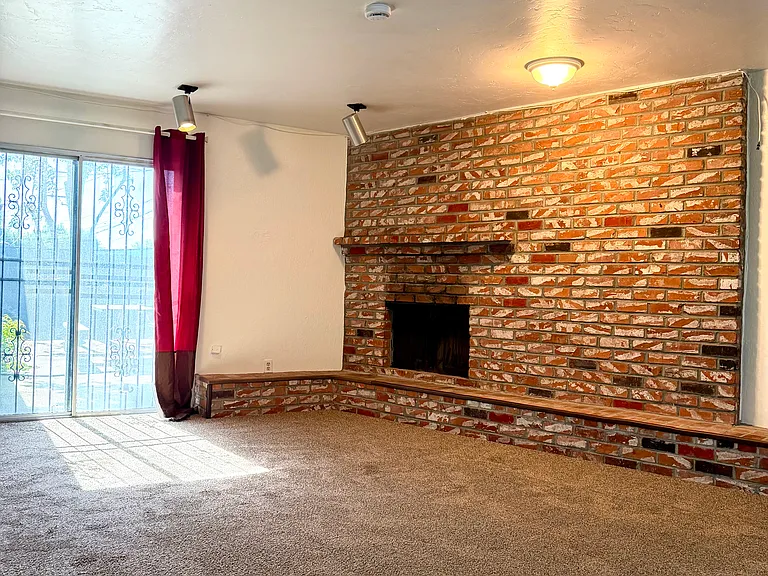 Family Room with large fireplace