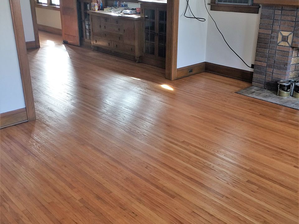 newly finished wood floor