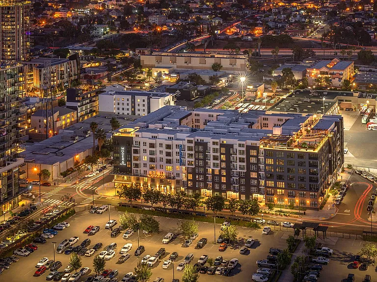 Modera San Diego in the evening
