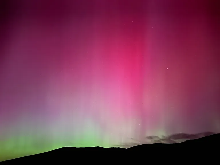 View of the Northern Lights from the neighborhood