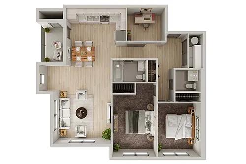 Floor plan Two Bedroom - Phase 2