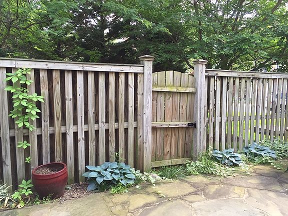 Privacy Fenced Slate Patio