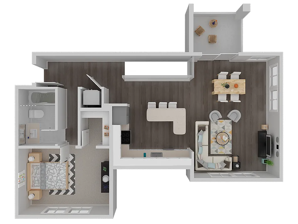 Floor plan 1 Bedroom