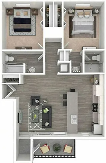 Discover your dream home with this beautifully designed two-bedroom apartment layout. Discover your dream home with this beautifully designed two-bedroom apartment layout.