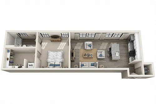 Floor plan Blair 1 Bedroom 1 Bath