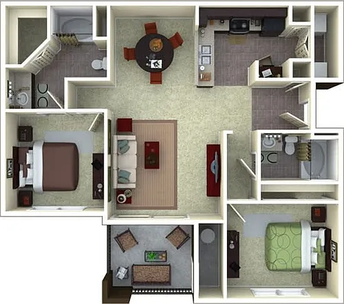 Floor plan 2X2B