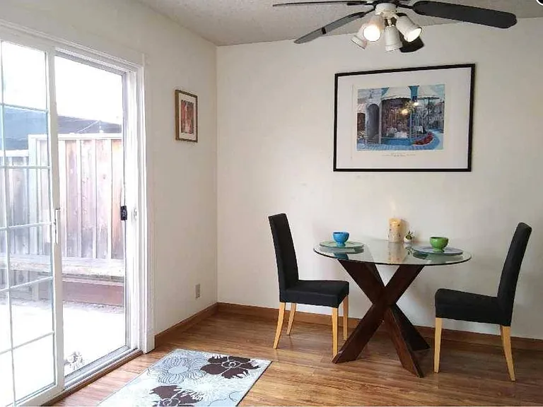 Diningroom with Sliders to Flagstone Patio!! Patio has built-in Bench!!