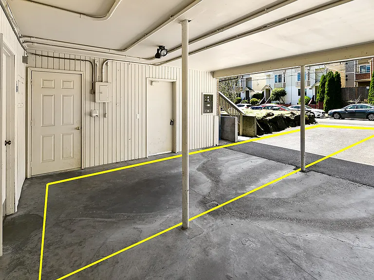 Carport parking space.