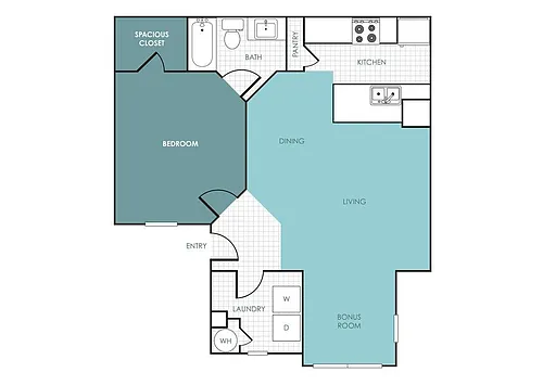 Floor plan One Bedroom