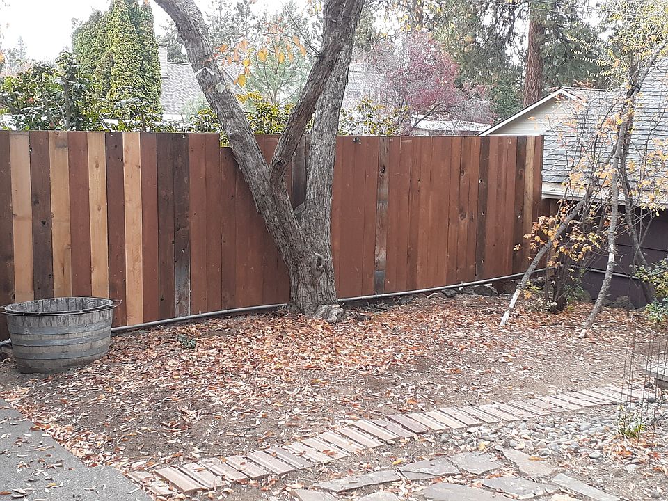 Fenced yard to alley