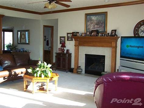 Great room with  gas fireplace.