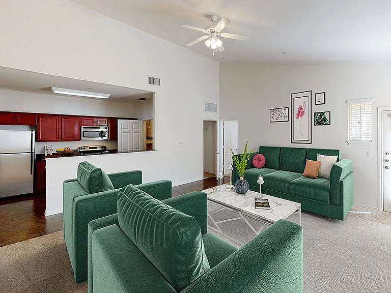 Open Floor Plan with High Ceiling
