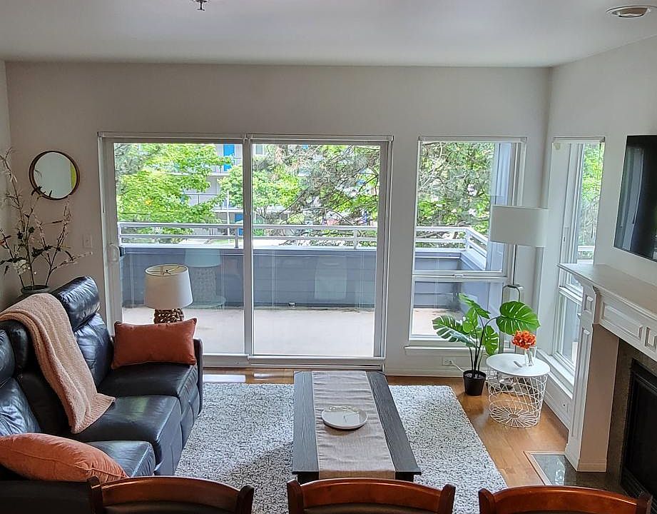 Breakfast or bar ledge with open concept and view of your favorite show while cooking.