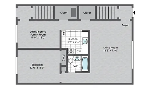 Floor plan 1BR/1BA
