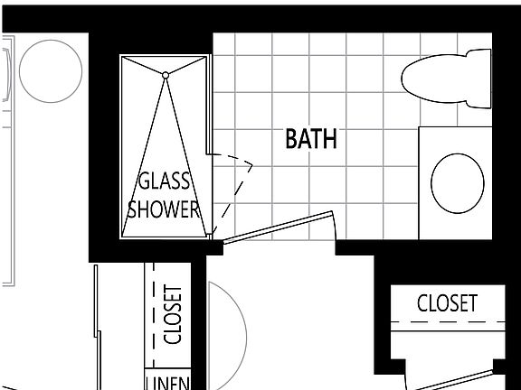 Super Shower 1 Bedroom Den Floorplan
