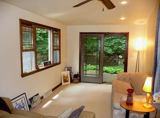 Newer First Floor Family Room w/Vaulted Ceiling & Sliding Door to Patio