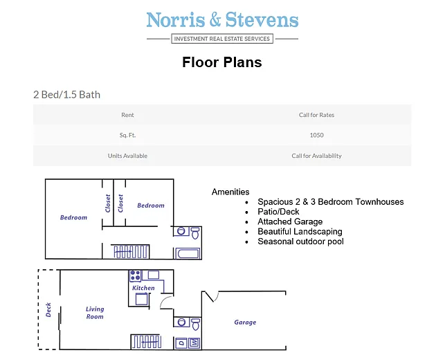 Floor plan Townhome D