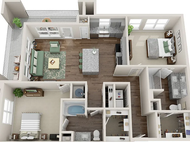 B4 floor plan McKinney Terrace