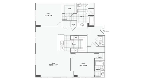 Floor plan B210
