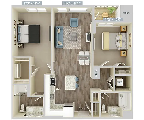 Floor plan B2-1135-1122