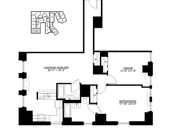 3rd image of 15 Park Row APT 24L