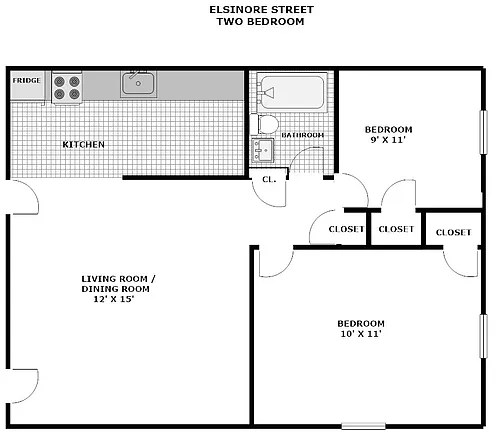 Floor plan Two bedroom