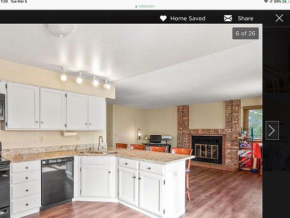 kitchen looking into family/reading room