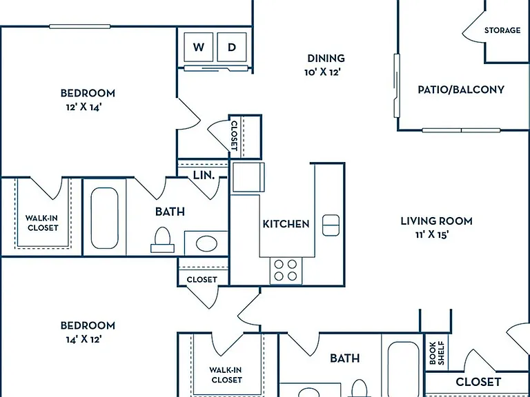 2 Bedroom | 2 Bath | 1213 SF 2 Bedroom | 2 Bath | 1213 SF