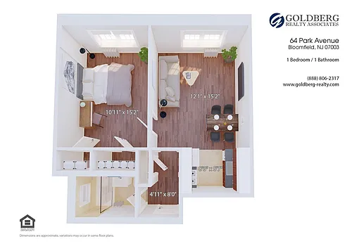 Floor plan One Bedroom