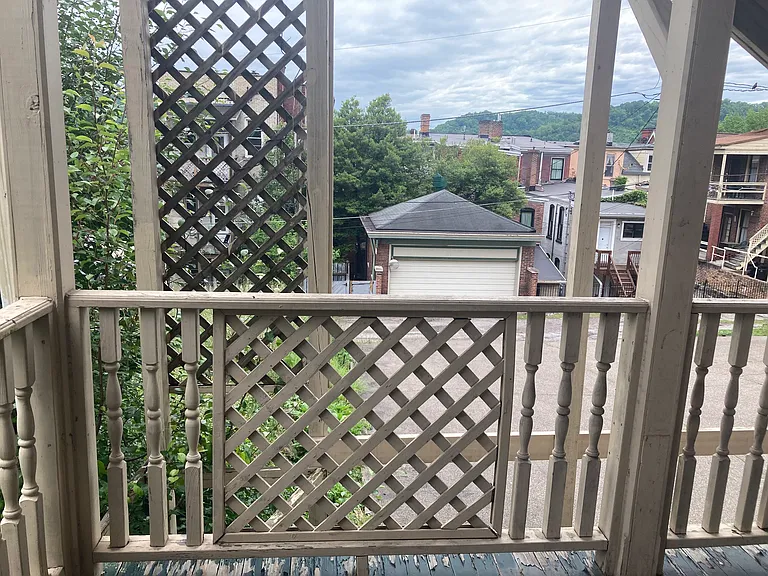 View from back porch. Off-street parking below.