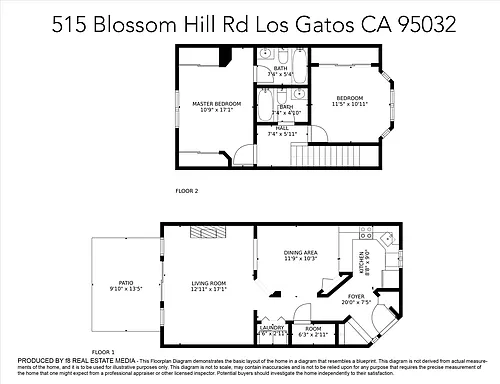Floor plan 2 Bedroom Townhome
