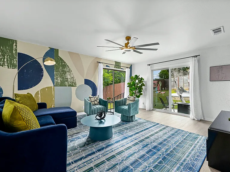 Unit B living room space