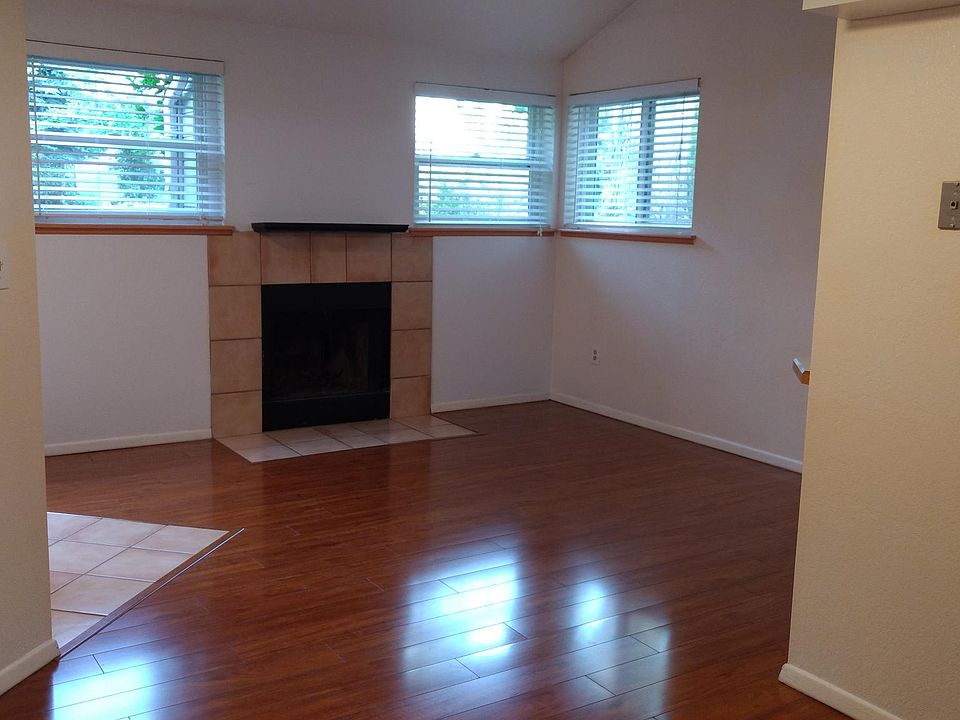 Woodburning fireplace in the living room