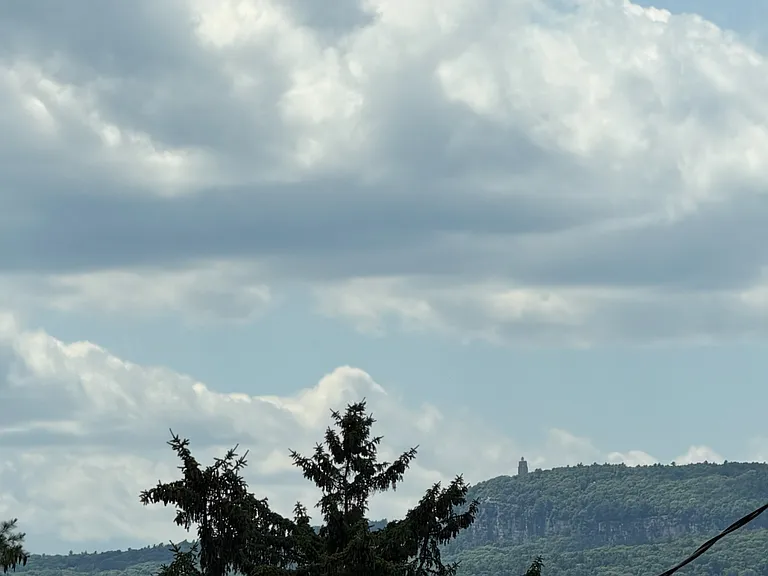 View of Skytop and the Shawangunk Ridge from the side deck.