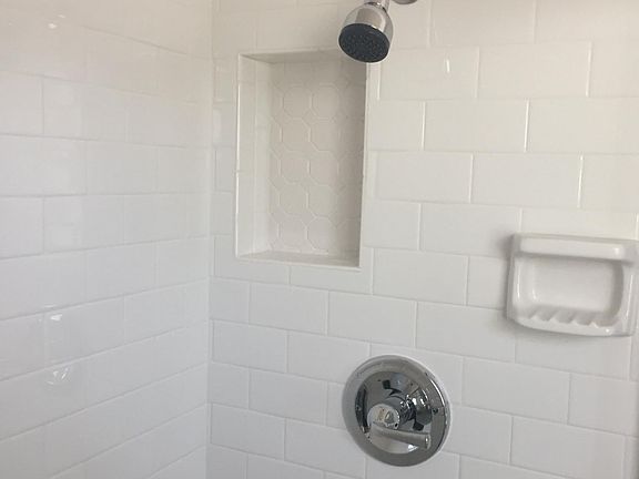 Close up of shower in master bathroom