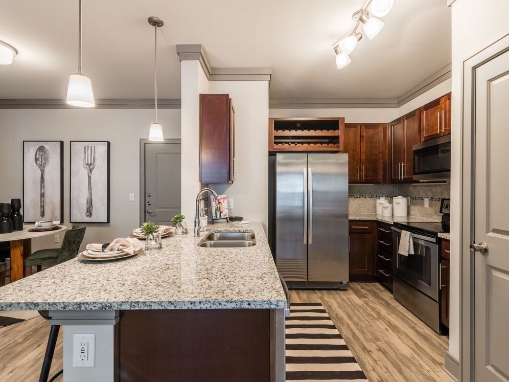 Modern kitchens with built in wine rack