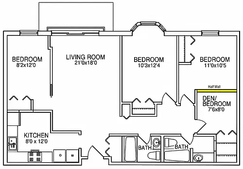 Floor plan 1740 D