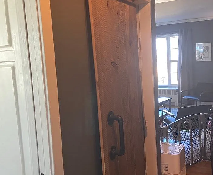 Custom hall closet bard door