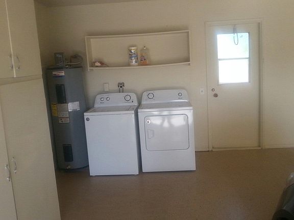 Washer and Dryer Located in the Garage