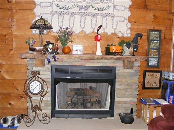 Stone Fireplace  Family Room