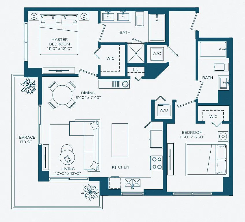 Floor plan Sistrunk - South Tower