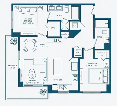 Floor plan Sistrunk - South Tower