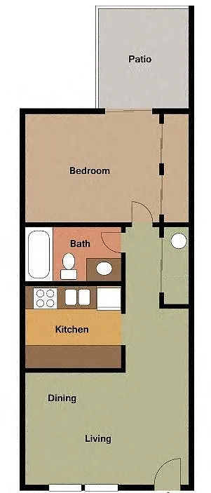 Floor plan 1 Bed 1 Bath