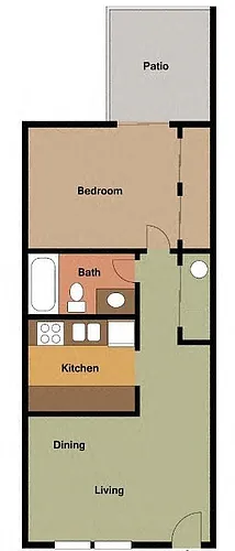 Floor plan 1 Bed 1 Bath