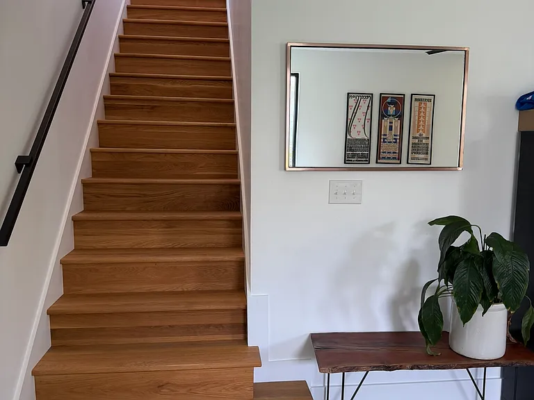 Upgraded white oak stairs